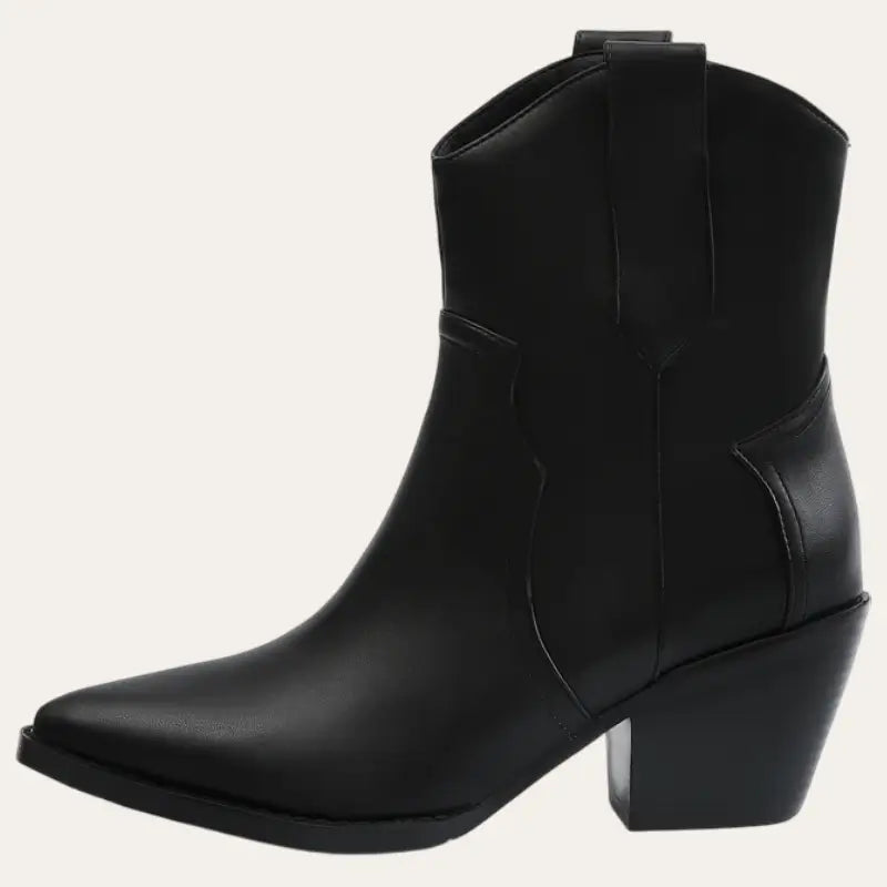 Korte Cowboylaarzen Imitert Lær Moderne Westernstil 1