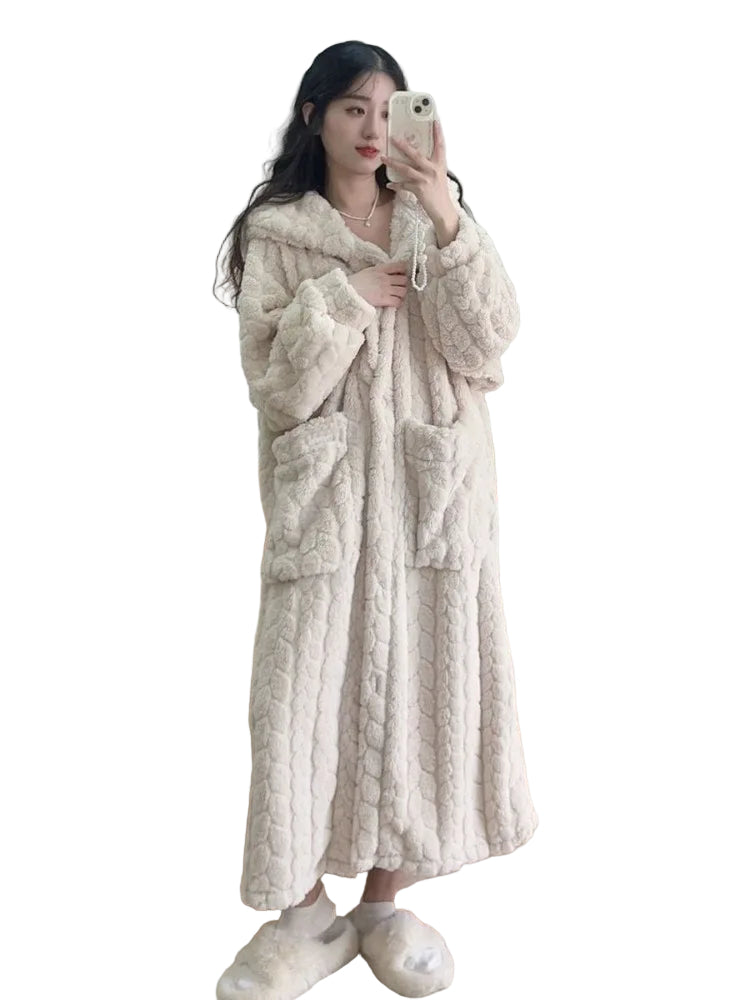 Kvinne Badjas Komfortabel Fleece 0