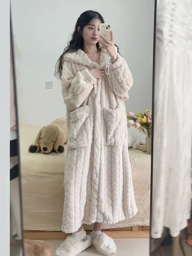 Kvinne Badjas Komfortabel Fleece 0
