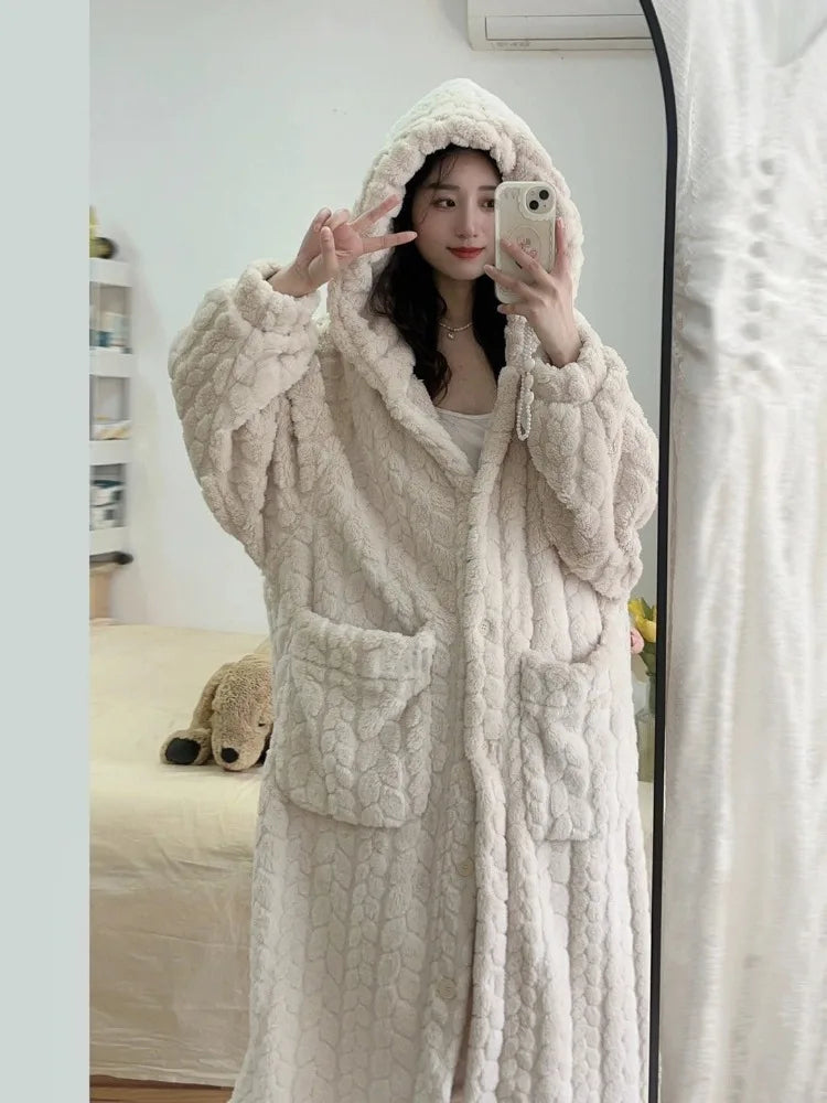 Kvinne Badjas Komfortabel Fleece 1