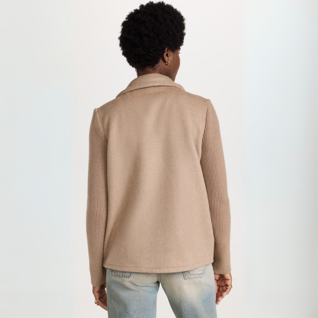 Kvinne Blazer Frakk Strikket Materiale 2