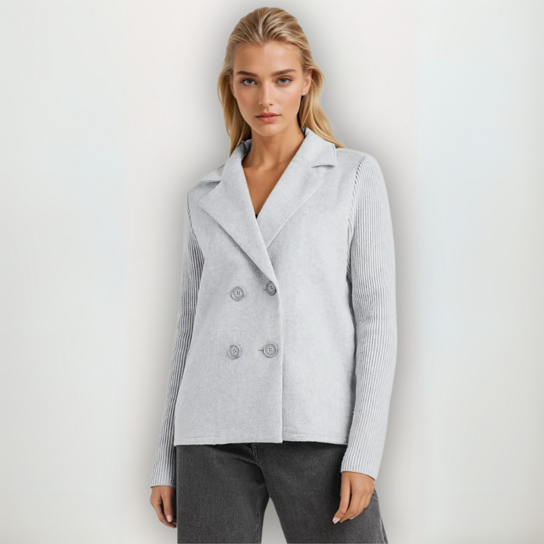 Kvinne Blazer Frakk Strikket Materiale 5