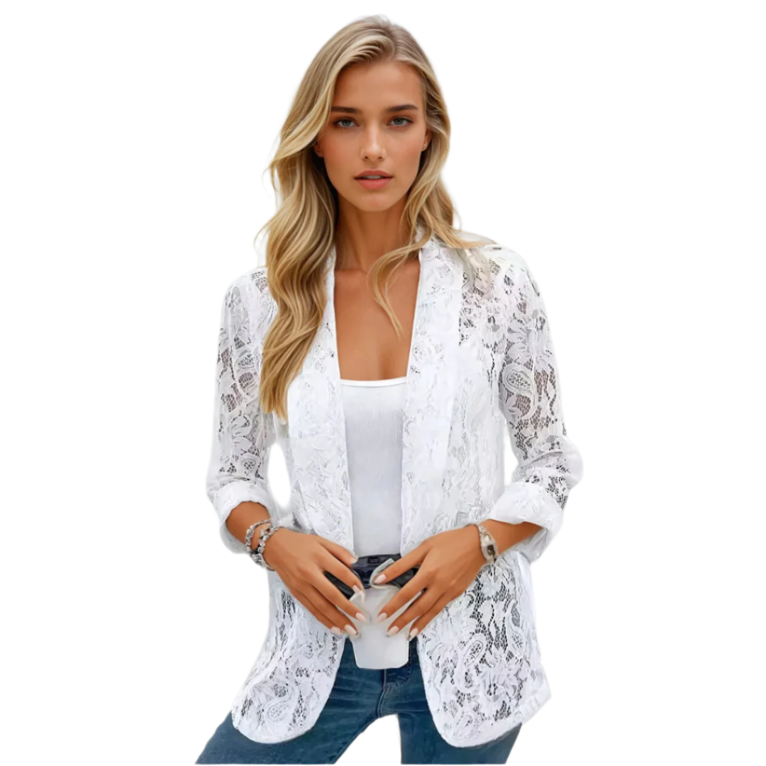 Kvinne Blazer i Blonde med Skreddersydd Passform 0