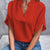 Kvinne Bluse Elegant Split V-hals Viskose Polyester 12