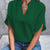 Kvinne Bluse Elegant Split V-hals Viskose Polyester 9