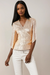 Kvinne Bluse Omslag Glitrende Lett Stoff 2
