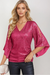 Kvinne Bluse Omslag Glitrende Lett Stoff 4