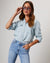 Kvinne Bluse med Knapper Langermet Bomullsblanding 4