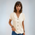 Kvinne Bluse med Krage og Knapper 1