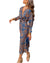 Kvinne Boho Maxikjole Drapert Blend 0