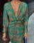 Kvinne Boho Maxikjole Drapert Blend 4