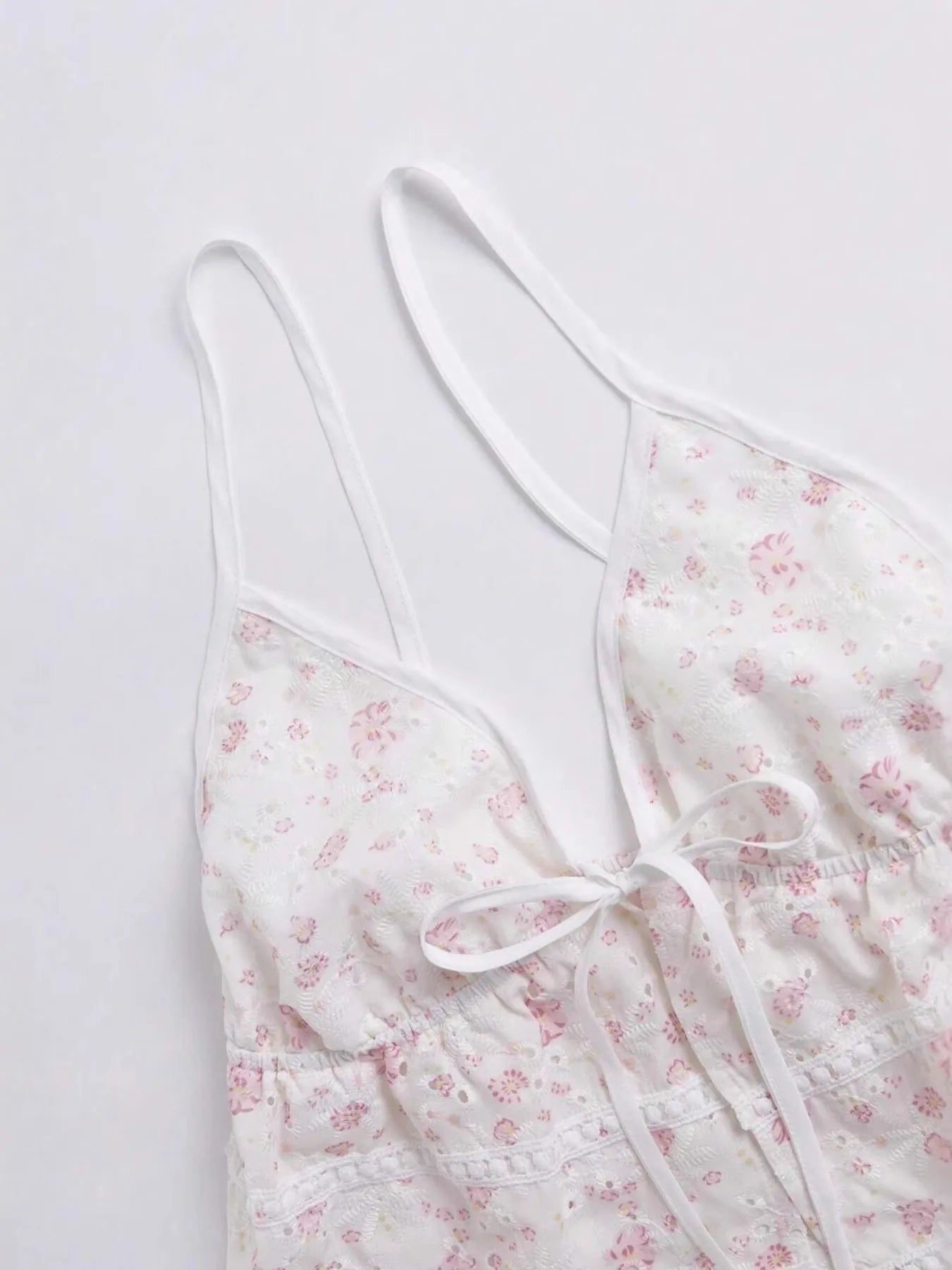 Kvinne Cami Top Blomstertrykk Polyester Spandex 2