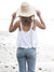 Kvinne Crop Top Retro Design i Lin 6