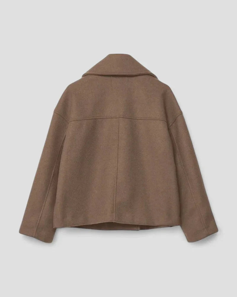 Kvinne Cropped Peacoat Dobbeltspente 2