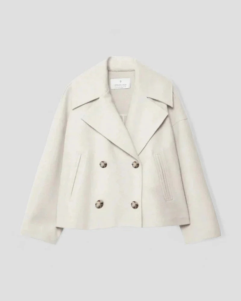 Kvinne Cropped Peacoat Dobbeltspente 6