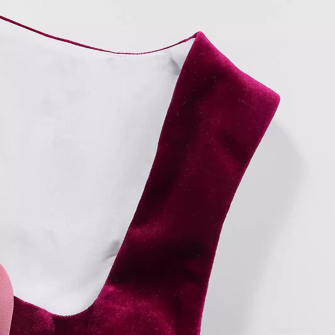 Kvinne Dirndl Kjole med Blomsterbroderi og Foran Glidelås 6