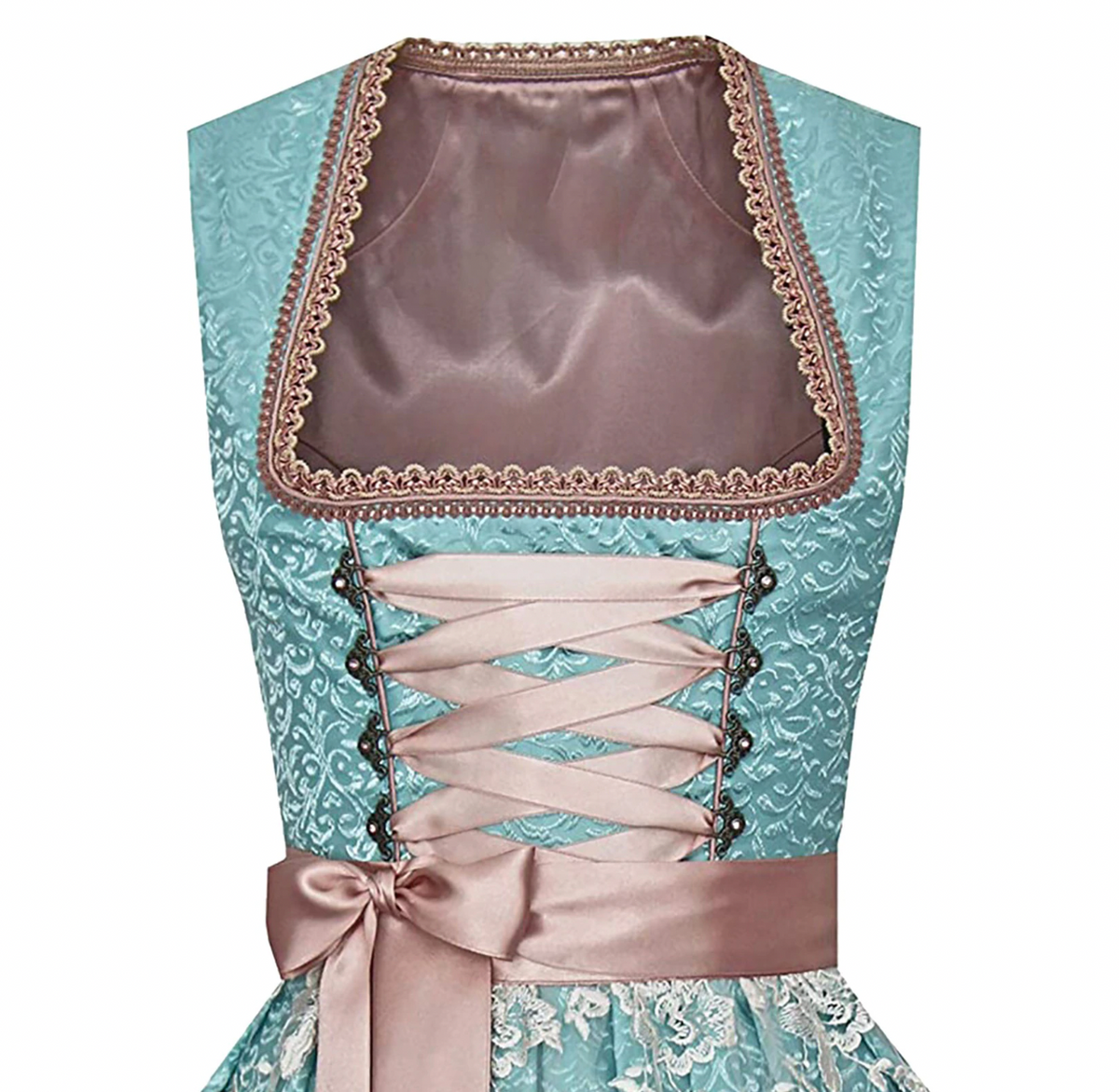 Kvinne Dirndl Kostyme med Bluse og Forkle 1
