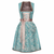 Kvinne Dirndl Kostyme med Bluse og Forkle 3