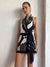 Kvinne Halter Kjole Wrap Satin Blend med Abstrakt Design 3