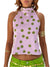 Kvinne Halterneck Tank Top Ryggløs Lett Stretch Polyester 0