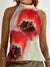 Kvinne Halterneck Tank Top Ryggløs Lett Stretch Polyester 7
