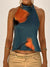 Kvinne Halterneck Tank Top Ryggløs Lett Stretch Polyester 9