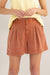 Kvinne High Waist Shorts Plisserte Rayon Lin 2
