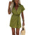 Kvinne Jumpsuit Kortermet Lett Pustende Materiale 0
