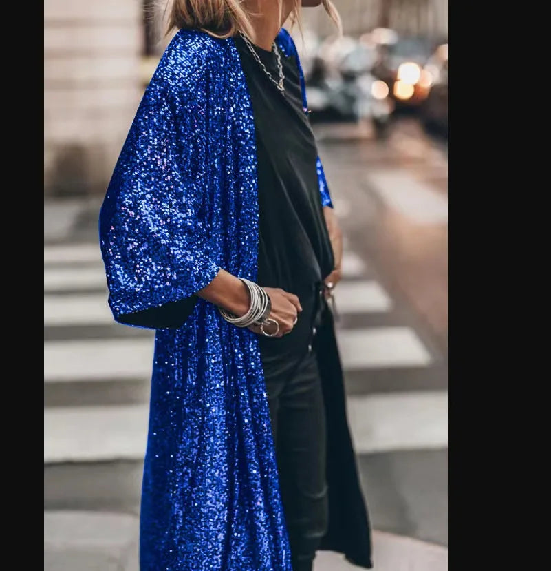 Kvinne Kimono med Glitrende Detaljer 9