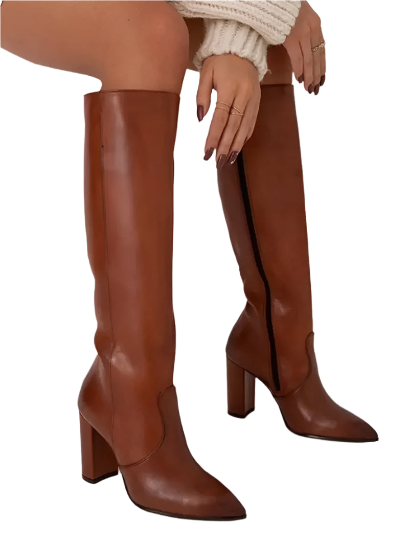 Kvinne Laarzen Elegant Design Kunstlær 0