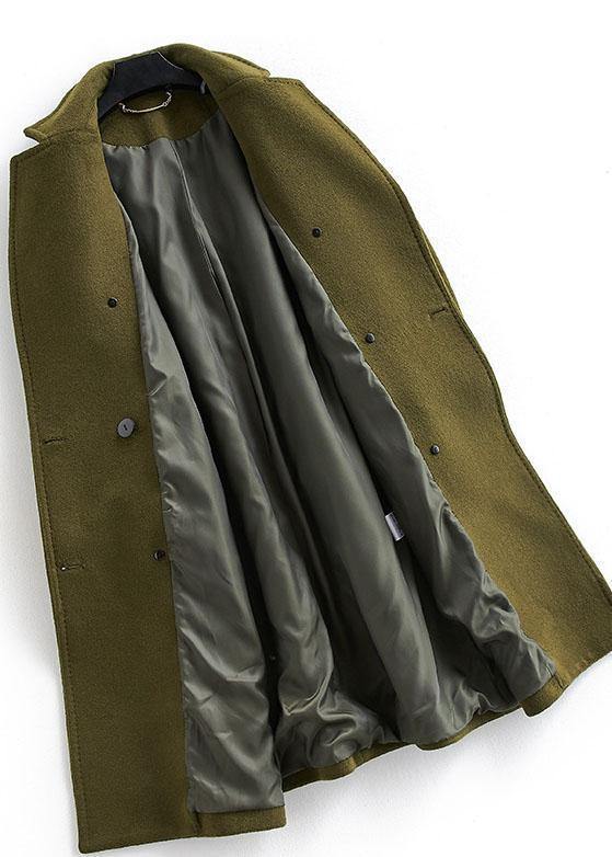 Kvinne Lang Ullfrakk med Dobbeltknapping 1