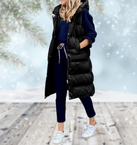 Kvinne Lange Weste Mantel 1