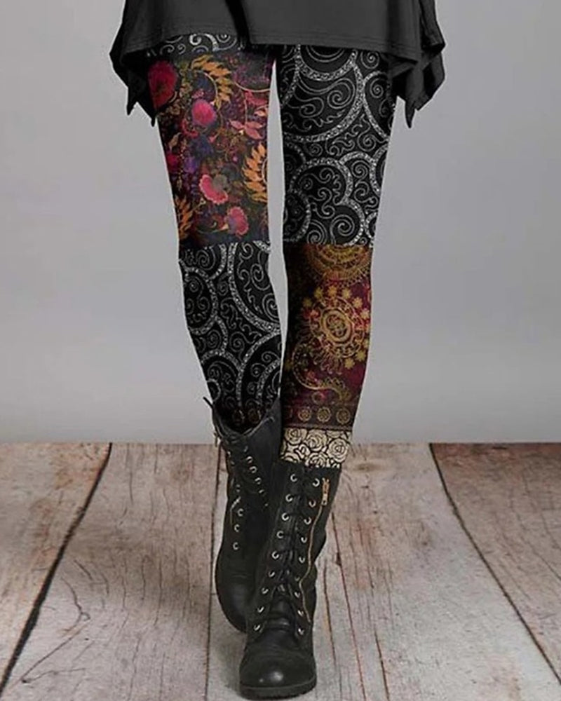 Kvinne Leggings Boho Stil 2