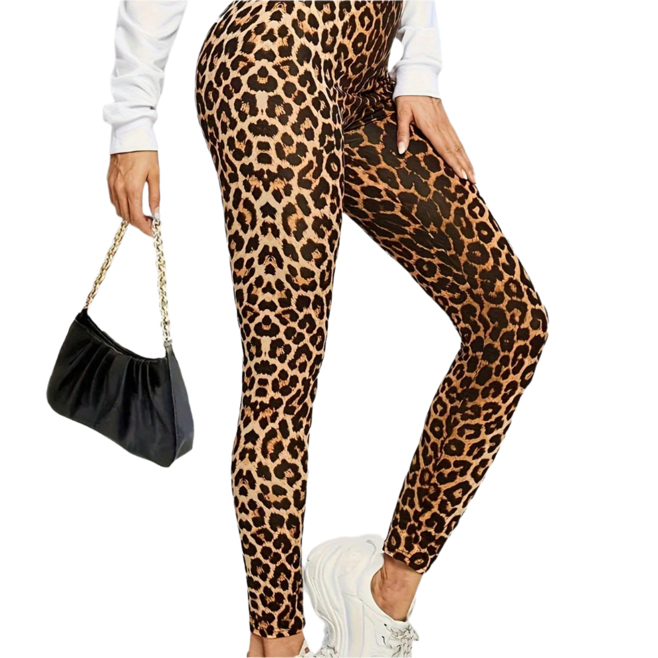 Kvinne Leggings Luipaardprint Trendy Polyester Spandex 0