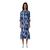 Kvinne Loose Printed Kjole med V-Hals 0