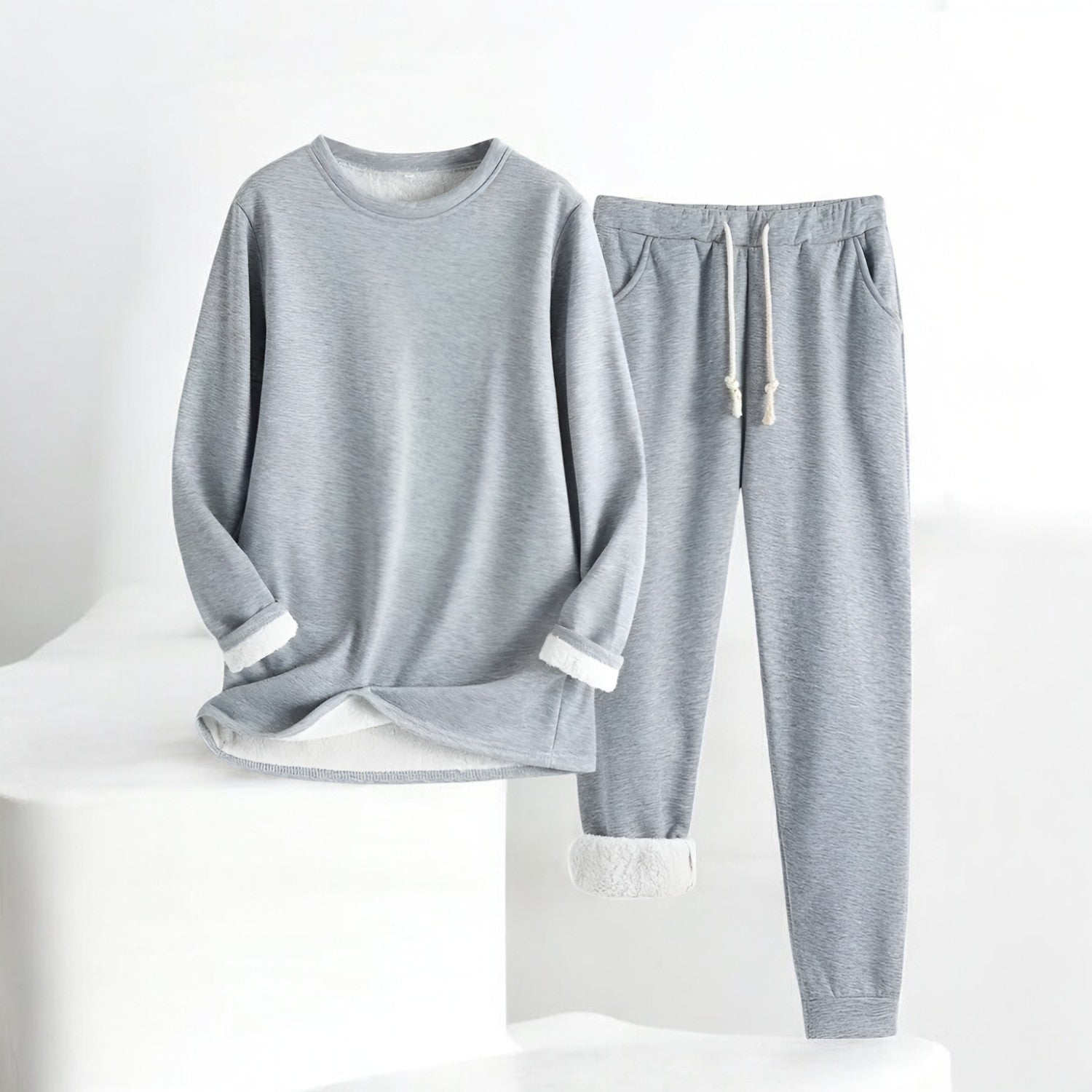 Kvinne Lounge Set Oversized Myk Polyester/Bomull 1