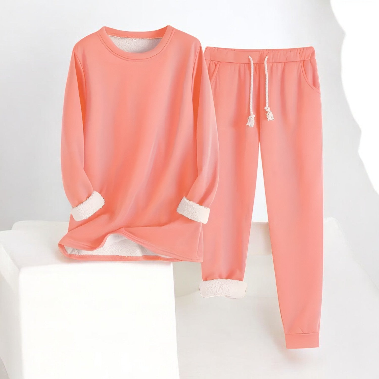 Kvinne Lounge Set Oversized Myk Polyester/Bomull 3