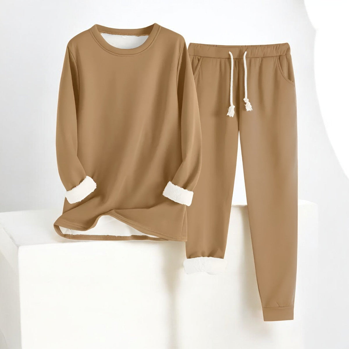 Kvinne Lounge Set Oversized Myk Polyester/Bomull 4