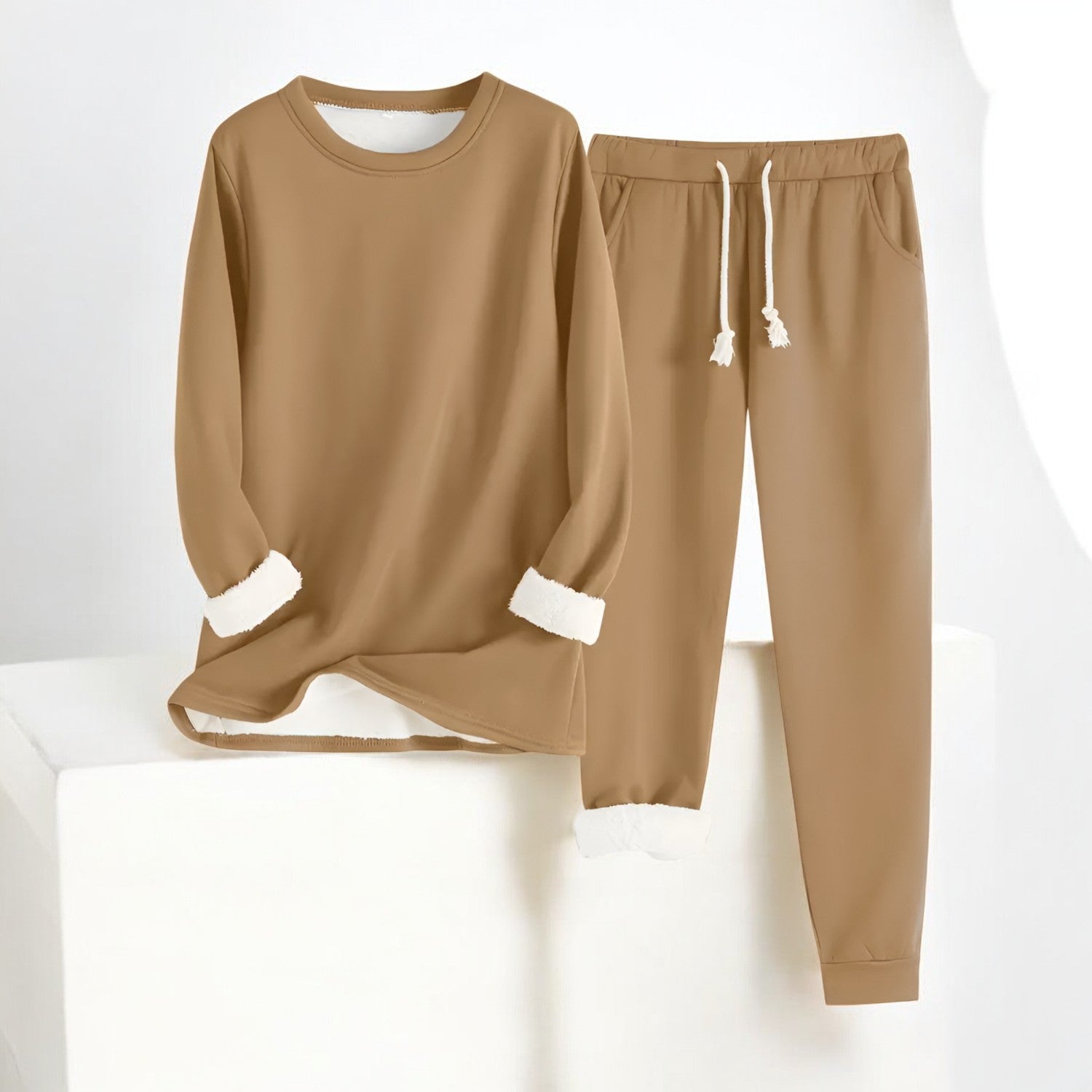 Kvinne Lounge Set Oversized Myk Polyester/Bomull 4