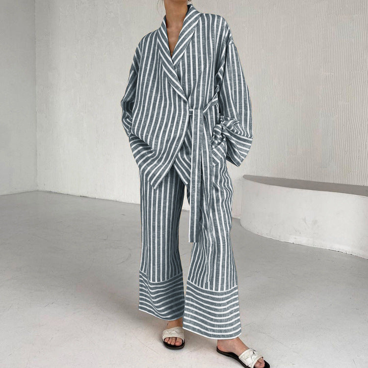 Kvinne Lounge Set To-delt Oversized Lettvekt Vevd Stoff 8