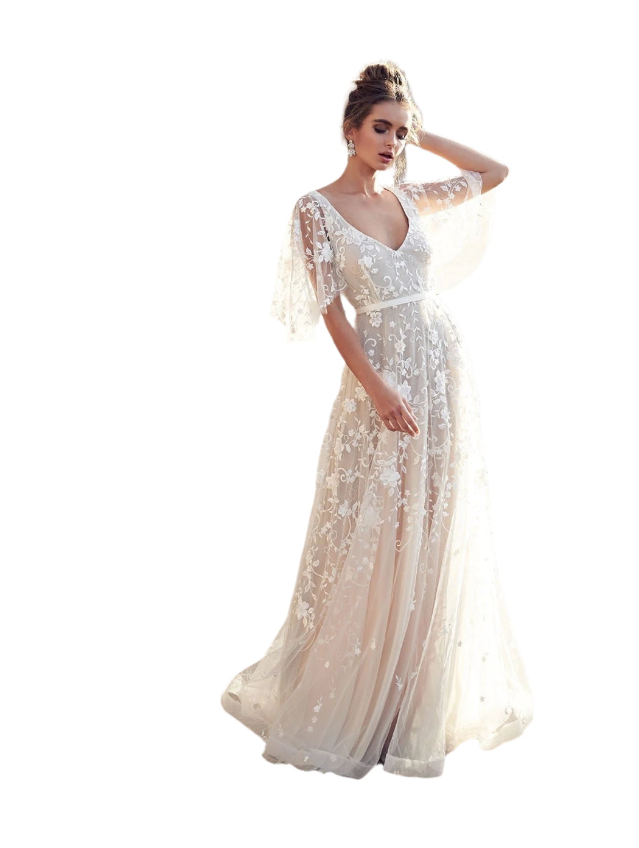 Kvinne Maxi Kjole Blomstertrykk Lett Polyester 0