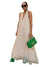 Kvinne Maxi Kjole Halter Blomstermønster 0