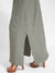 Kvinne Maxi Kjole Halter med Side Slit i Bomulls- og Linblanding 3