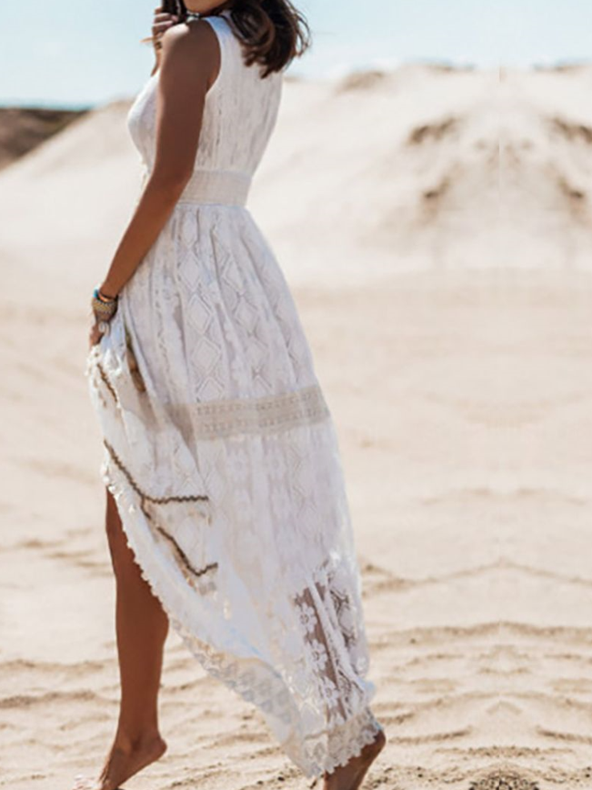Kvinne Maxikjole Boho Stil 4