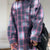 Kvinne Oversized Skjorte Rutete Design 7