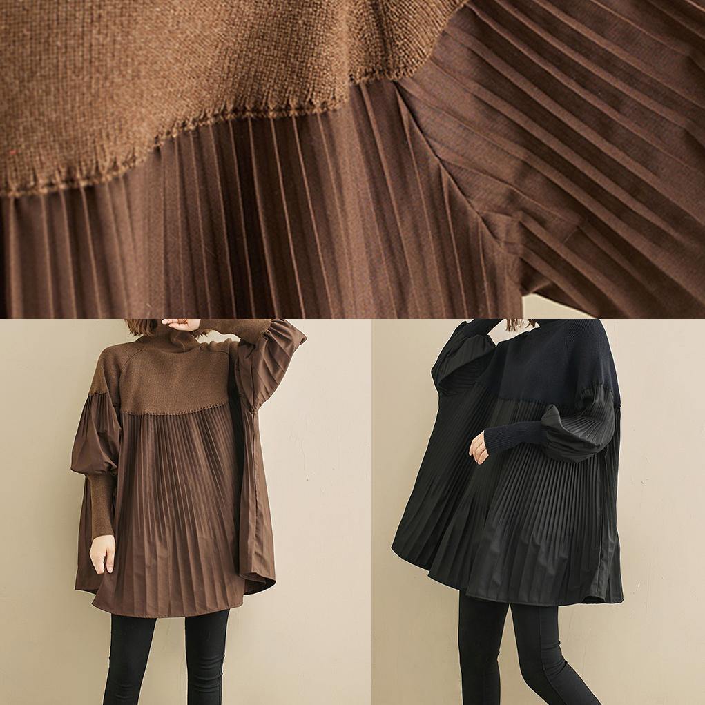 Kvinne Oversized Skjorte med Høy Hals 4