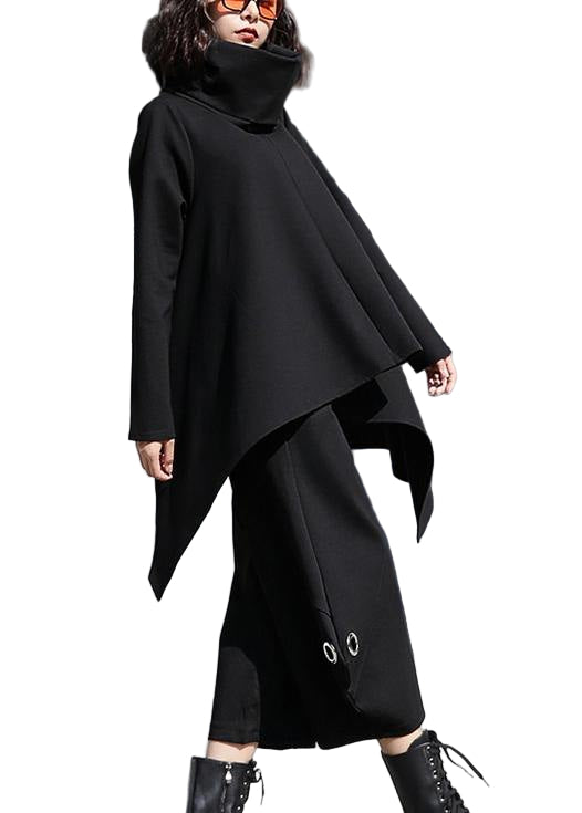 Kvinne Oversized Topp Med Asymmetrisk Fald 0