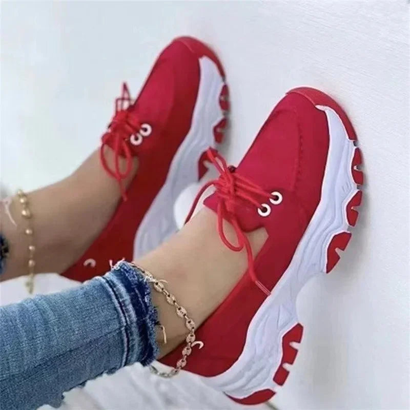 Kvinne Plattformsneakers Casual Pustende Design 3