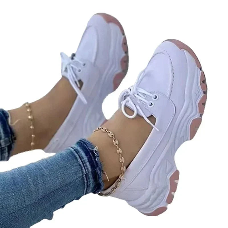 Kvinne Plattformsneakers Casual Pustende Design 4