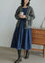 Kvinne Plus Size Corduroy Kjole med Lommer og Knapp 2